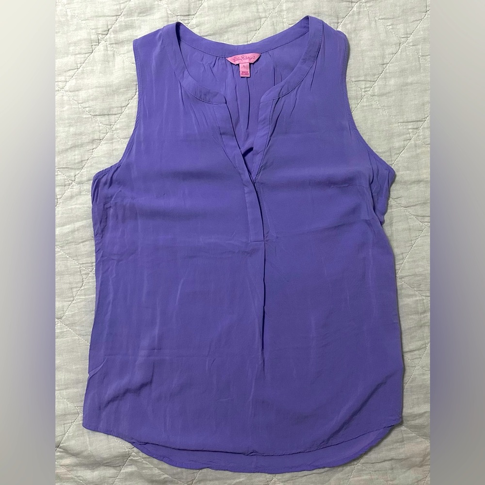 EUC Lilly Pulitzer Stacey Top Lilac Verbena L